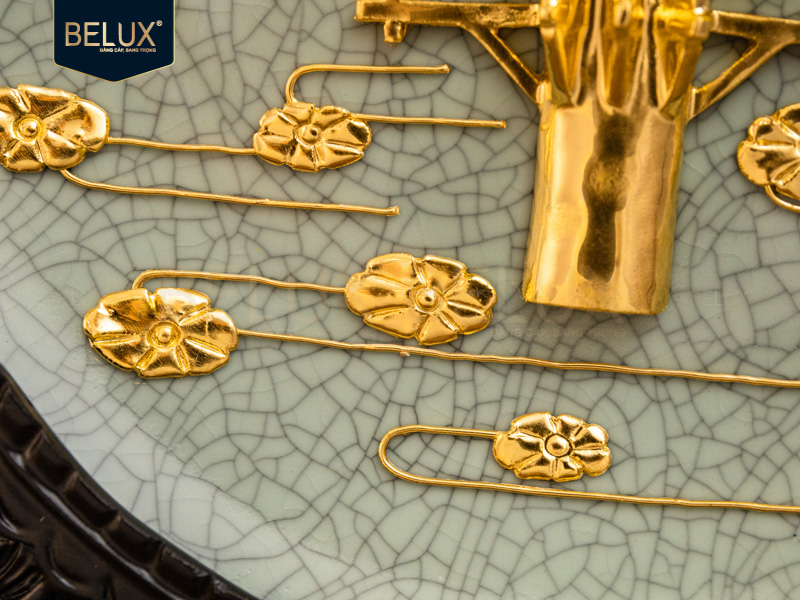 Đĩa Chùa Một Cột Dát Vàng 24k D20